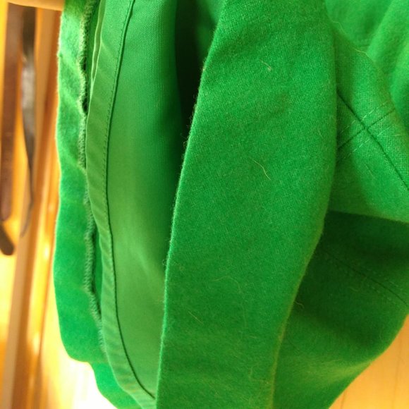 Kelly Green Wool Skater Skirt - Picture 2 of 4